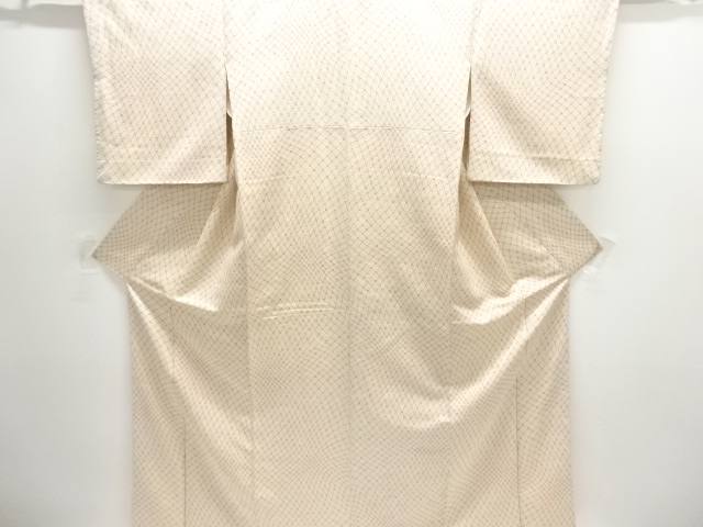 JAPANESE KIMONO / KOMON / KIN-TOSHI / DIAGONAL GRID